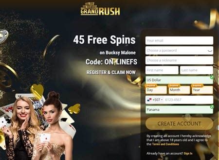 grand rush casino no deposit free spins